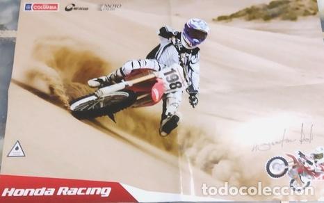 Otros art&iacute;culos de coleccionismo en papel: poster motocross honda joaquin poli campeon argentino