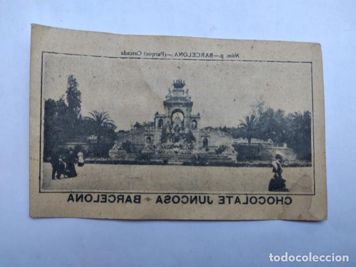 Otros Art&iacute;culos de Coleccionismo en Papel: CHOCOLATE JUNCOSA BARCELONA PARQUE CASCADA CALCOMAN&Iacute;A N&ordm; 9 FOTO MADRIGUERA CROMO
