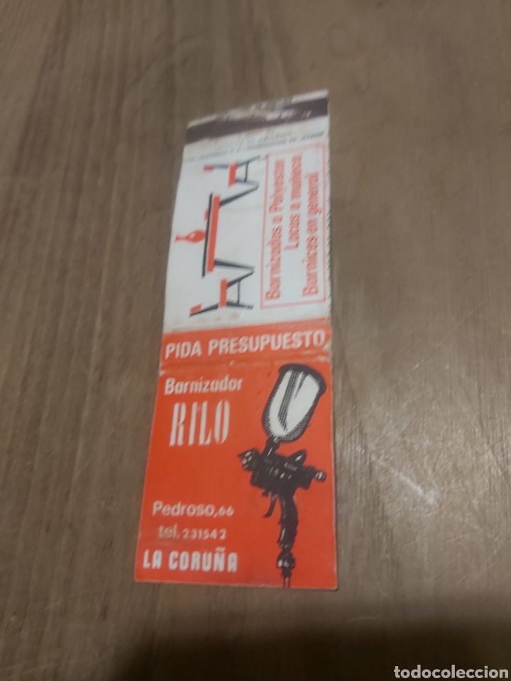 Sammelleidenschaft Andere Papierartikel: LA CORU&Ntilde;A RINLO BARNIZADOR CAJA CERILLAS VINTAGE PUBLICIDAD F&Oacute;SFOROS
