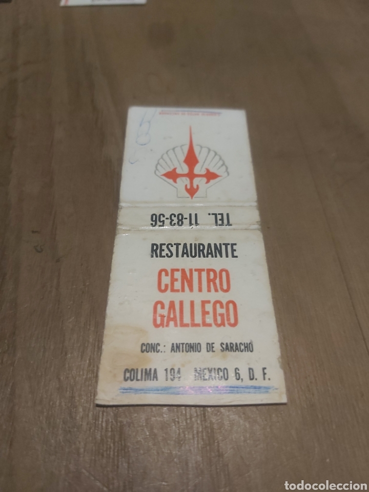 Outros artigos de papel: MEXICO CENTRO GALLEGO RESTAURANTE CAJA CERILLAS VINTAGE PUBLICIDAD