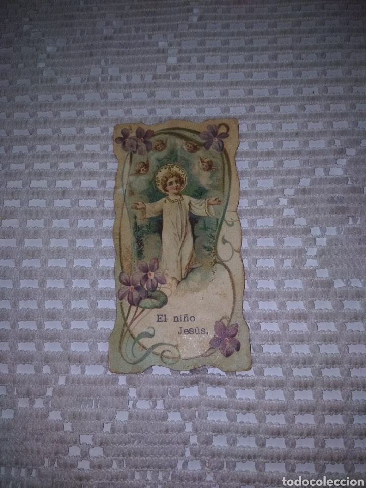 Otros art&iacute;culos de coleccionismo en papel: ANTIGUA ESTAMPA NI&Ntilde;O JES&Uacute;S . CON ORACI&Oacute;N
