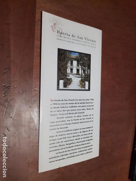 Sammelleidenschaft Andere Papierartikel: HUERTA DE SAN VICENTE. TR&Iacute;PTICO. FOLLETO DE 1998. BUEN ESTADO. FEDERICO GARCIA LORCA. DIFICIL. C-12