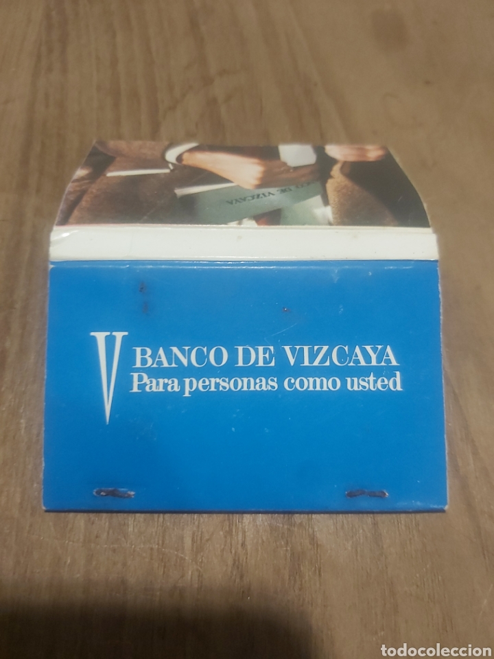 Collectionnisme Papier divers: BANCO VIZCAYA CAJA CERILLAS VINTAGE PUBLICIDAD F&Oacute;SFOROS