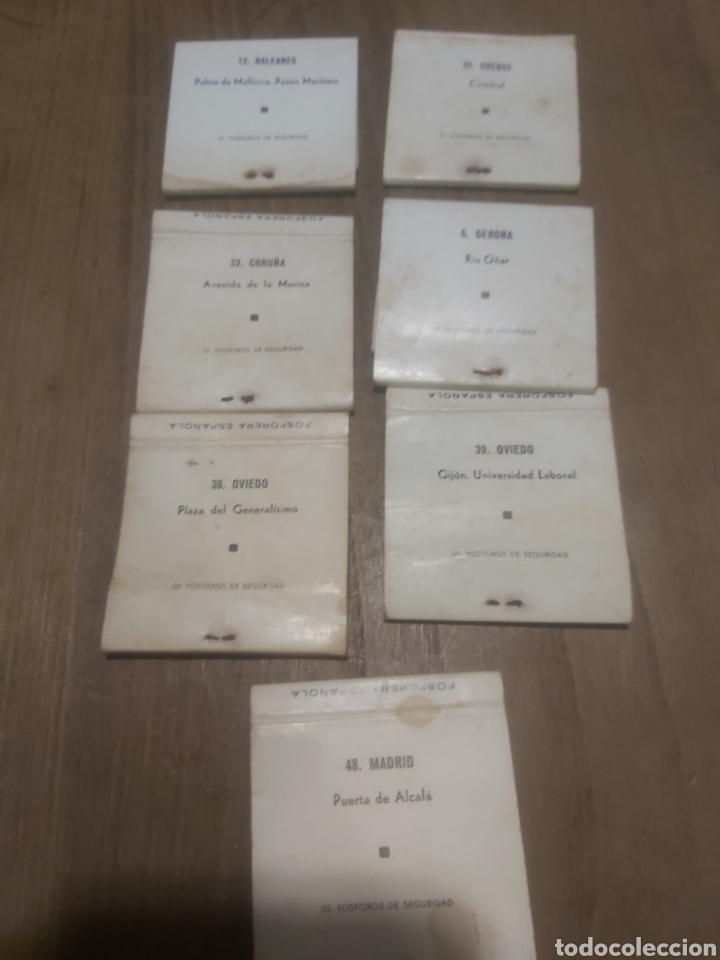 Collectionnisme Papier divers: CAJAS CERILLAS CIUDADES MADRID ORENSE CORU&Ntilde;A OVIEDO BALEARES GERONA SUELTAS A UN EURO