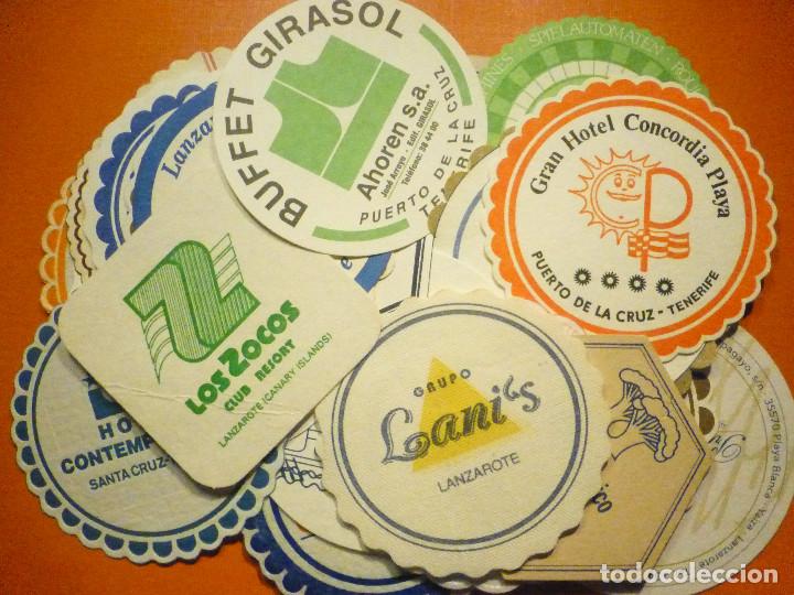 Outros artigos de papel: Lote Colecci&oacute;n 30 Posavasos Tenerife, Lanzarote - Islas Canarias - Cafeterias, Hoteles, restaurantes