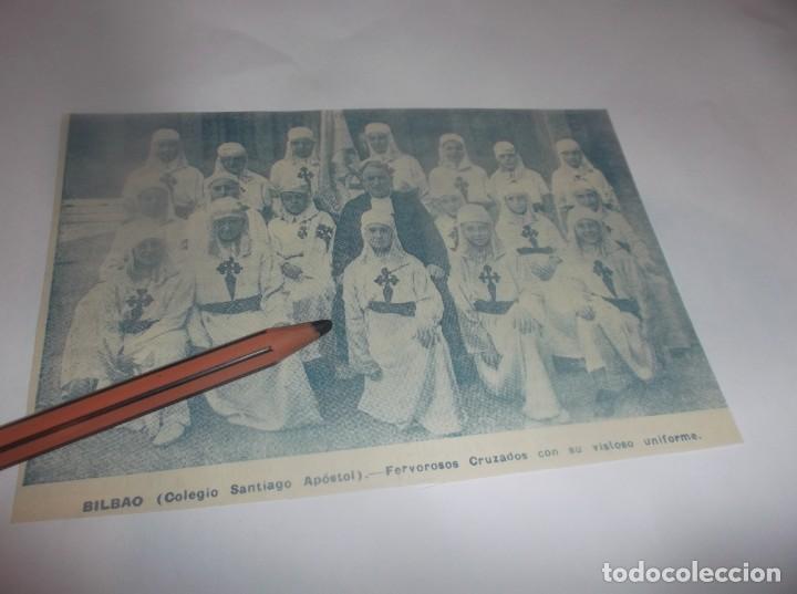 Otros Art&iacute;culos de Coleccionismo en Papel: RECORTE A&Ntilde;O 1950 (BILBAO) COLEGIO SANTIAGO AP&Oacute;STOL,FERVOROSOS CRUZADOS CON SU VISTOSO UNIFORME