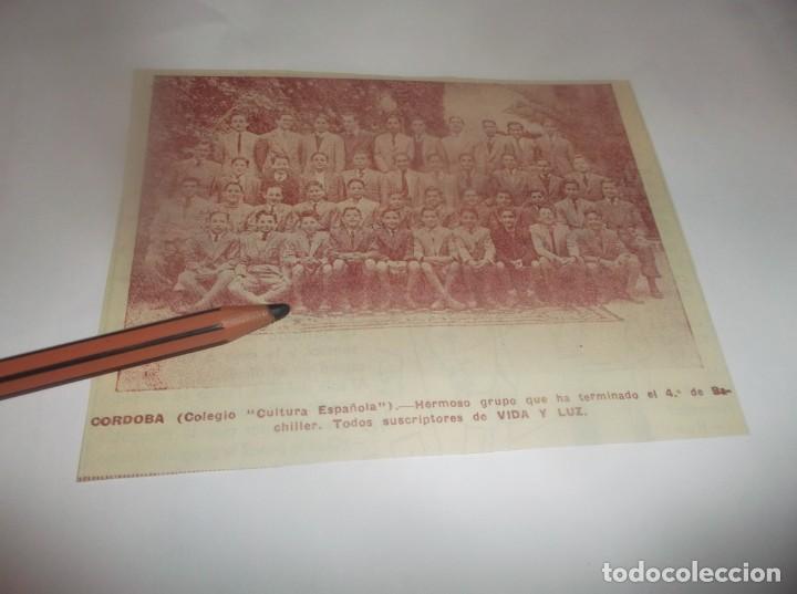 Otros Art&iacute;culos de Coleccionismo en Papel: RECORTE A&Ntilde;O 1950.(C&Oacute;RDOBA)COLEGIO CULTURA ESPA&Ntilde;OLA .- HERMOSO GRUPO HAN TERMINADO EL 4&ordm; DE BACHILLER
