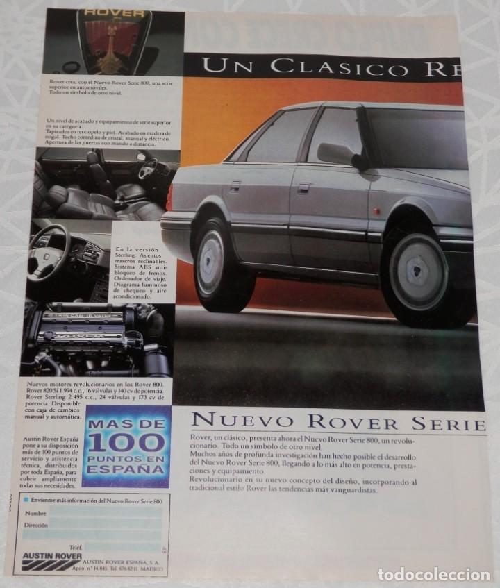 Otros art&iacute;culos de coleccionismo en papel: HOJA CON PUBLICIDAD-ROVER