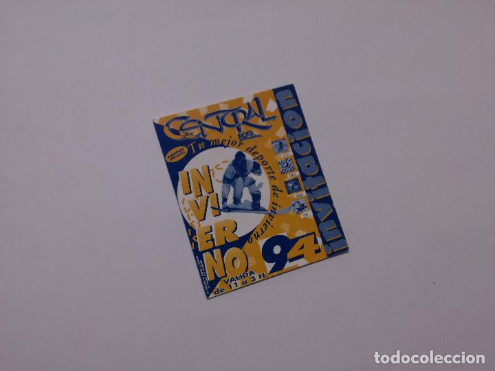 Otros Art&iacute;culos de Coleccionismo en Papel: FLYER ENTRADA INVITACION - DISCOTECA CENTRAL ROCK