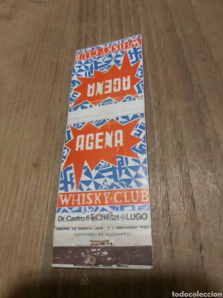 Paper Collecting Others: LUGO AGENA WHISKY CLUB DR.CASTRO 6 CAJA CERILLAS VINTAGE PUBLICIDAD F&Oacute;SFOROS