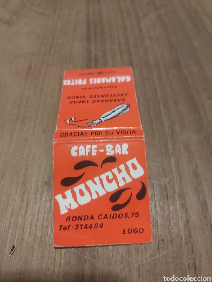 Sammelleidenschaft Andere Papierartikel: LUGO CAF&Eacute; BAR MONCHO RONDA CA&Iacute;DOS 75 CALAMARES FRITOS CAJA CERILLAS VINTAGE PUBLICIDAD F&Oacute;SFOROS
