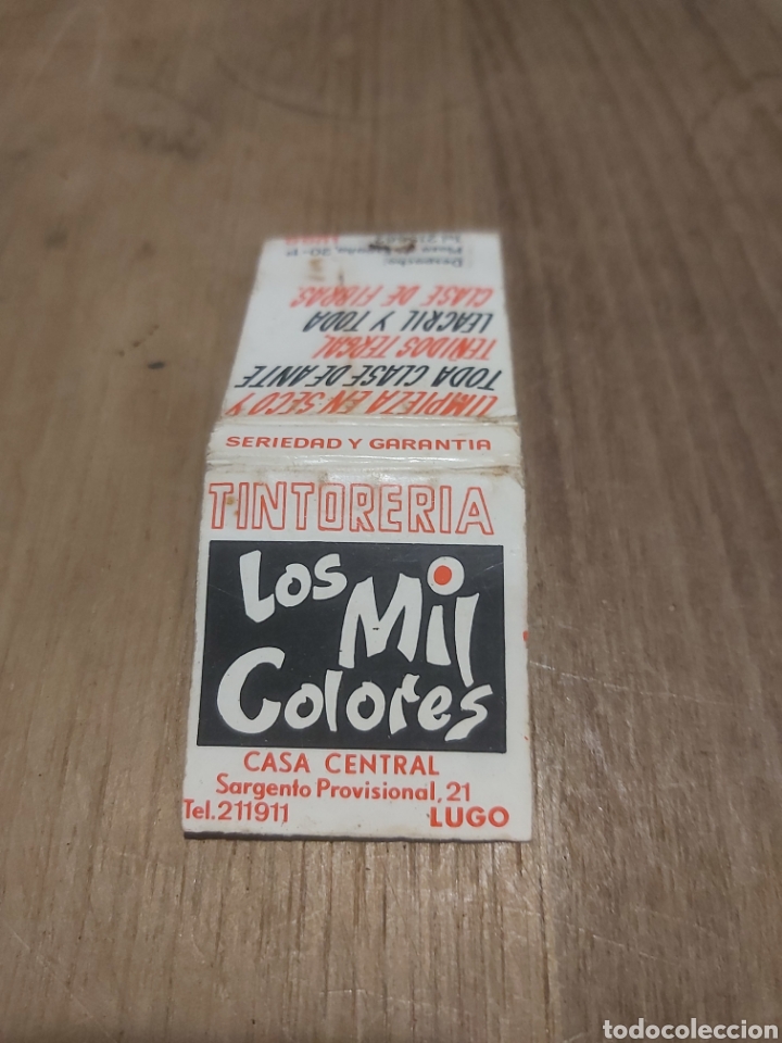 Collectionnisme Papier divers: LUGO TINTORER&Iacute;A LOS MIL COLORES SARGENTO PROVISIONAL 21 CAJA CERILLAS VINTAGE PUBLICIDAD F&Oacute;SFOROS
