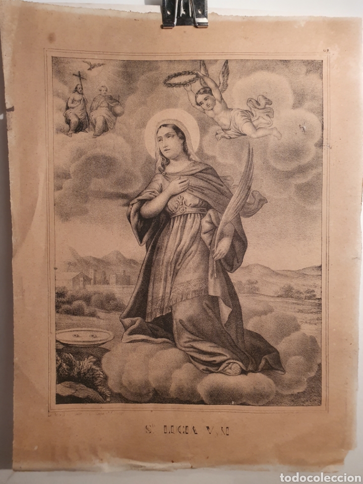 Otros art&iacute;culos de coleccionismo en papel: LITOGRAFIA SIGLO XIX. SANTA LUCIA.
