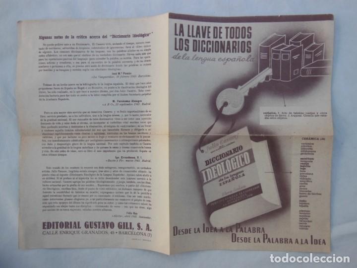 Otros art&iacute;culos de coleccionismo en papel: ANTIGUA PUBLICIDAD / OLD ADVERT: DICCIONARIO IDEOL&Oacute;GICO DE LA LENGUA ESPA&Ntilde;OLA