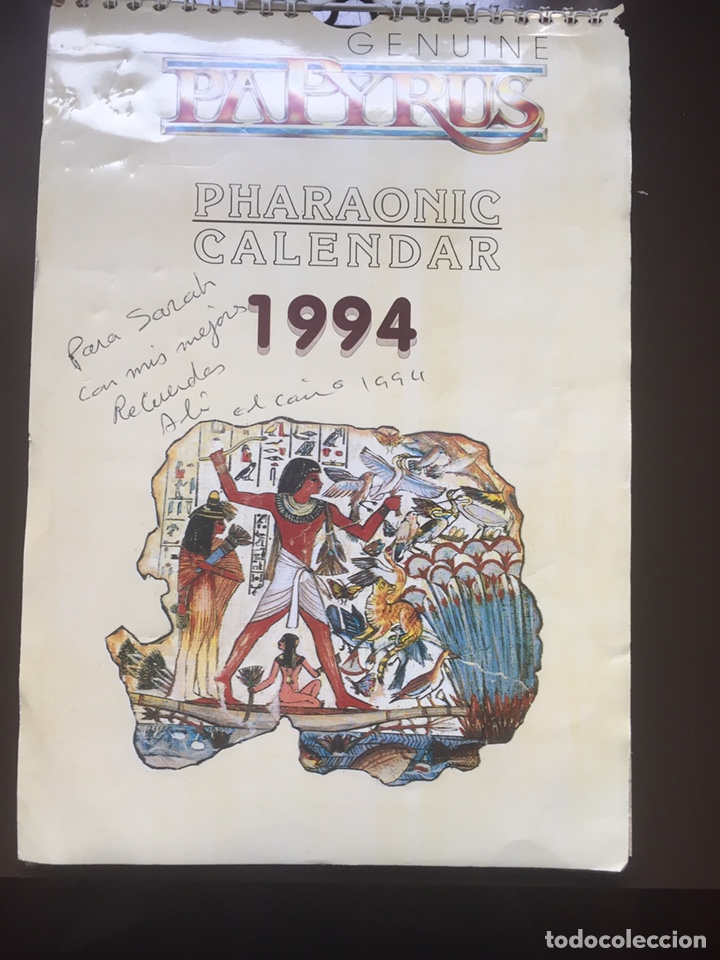 Otros Art&iacute;culos de Coleccionismo en Papel: CALENDARIO DE PAPIRO EGIPTO PAPYRUS GENUINE PHARAONIC CALENDAR 1994