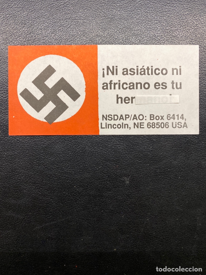 Otros art&iacute;culos de coleccionismo en papel: NI ASI&Aacute;TICO NI AFRICANO ES TU HER&hellip; / . NSDAP. LINCOLN. USA