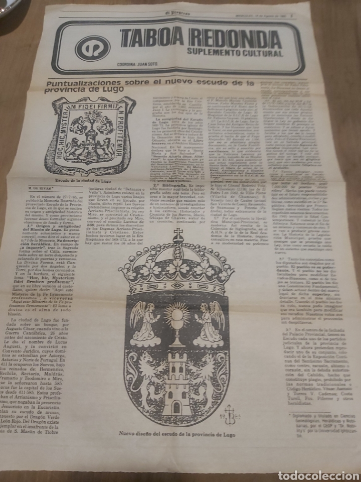 Sammelleidenschaft Andere Papierartikel: 1985 HER&Aacute;LDICA ESCUDO LUGO JUAN SOTO