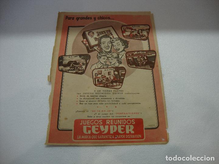 Otros Art&iacute;culos de Coleccionismo en Papel: HOJA PUBLICIDAD REVISTA 7 FECHAS 1955 JUEGOS REUNIDOS GEYPER