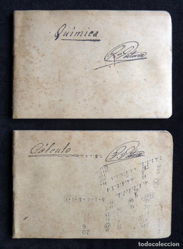Otros Art&iacute;culos de Coleccionismo en Papel: LOTE DE 2 ANTIGUAS LIBRETAS ESCOLARES DE C&Aacute;LCULO Y QU&Iacute;MICA. VALENCIA, A&Ntilde;OS 20. BONITA CALIGRAFIA