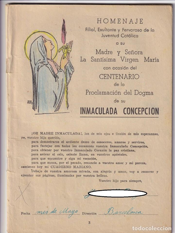 Paper Collecting Others: Cuaderno Mariano / Homenaje Juventud Cat&oacute;lica a Virgen Mar&iacute;a en Centenario Proclamaci&oacute;n Dogma Inm...