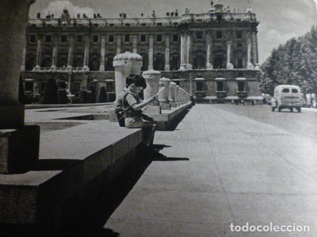 Outros artigos de papel: MADRID PLAZA DE ORIENTE ANTIGUO HUECOGRABADO A&Ntilde;OS 50