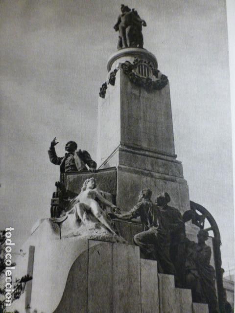 Paper Collecting Others: MADRID LA CASTELLANA MONUMENTO A CASTELAR ANTIGUO HUECOGRABADO A&Ntilde;OS 50