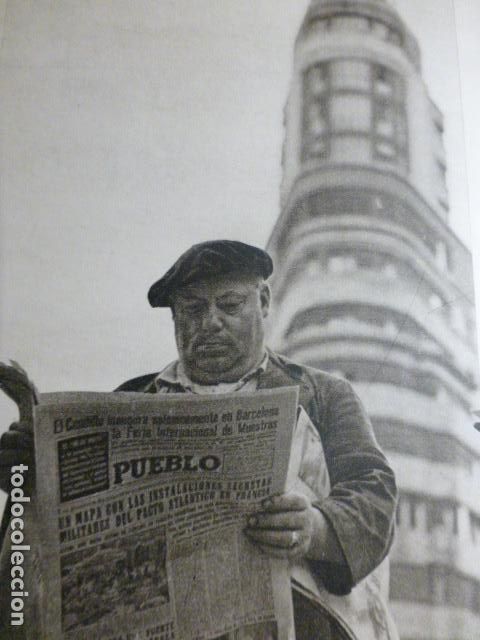 Altri oggetti di carta: MADRID ESCENA EN LA GRAN VIA ANTIGUO HUECOGRABADO A&Ntilde;OS 50
