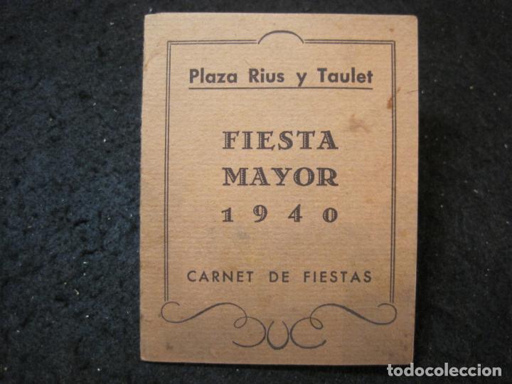 Otros art&iacute;culos de coleccionismo en papel: BARCELONA-PLAZA RIUS Y TAULET-FIESTA MAYOR 1940-CARNET DE FIESTAS-VER FOTOS-(90.795)