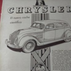 Otros Artículos de Coleccionismo en Papel: CHRYSLER 1935. Lote 324085498