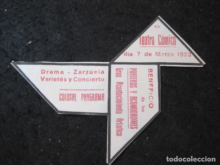 Outros artigos de papel: TEATRO COMICO-A&Ntilde;O 1923-BENEFICIO DE PORTEROS Y ACOMODADORES-PROGRAMA TROQUELADO-VER FOTOS-(K-6110)
