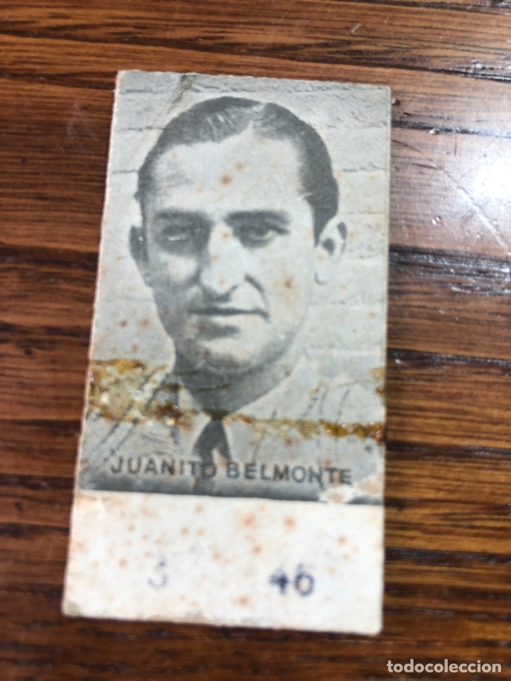 Paper Collecting Others: FICHA PESO DE B&Aacute;SCULA TORERO JUANITO BELMONTE ( CROMO TARJETA ) TIENDA CARIBU CRISTALERIA MANRESA
