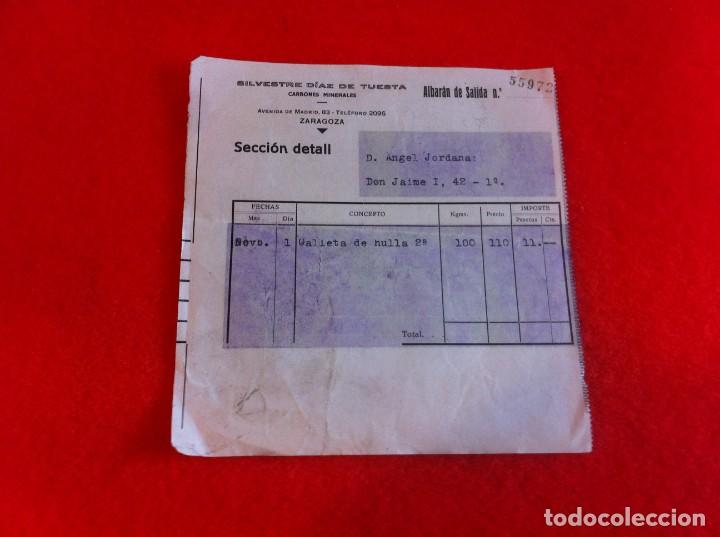 Collectionnisme Papier divers: SILVESTRE D&Iacute;AZ DE TUESTA. CARBONES MINERALES. ZARAGOZA. 15 X 15CM