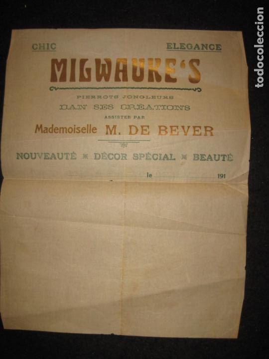Otros art&iacute;culos de coleccionismo en papel: CIRCO-MILWAUKE'S-PUBLICIDAD MALABARISTAS-A&Ntilde;O 191?-VER FOTOS-(K-6187)