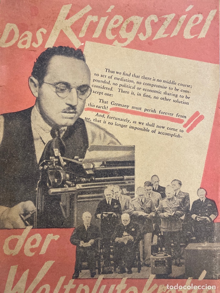 Otros Art&iacute;culos de Coleccionismo en Papel: Das Kriegsziel der Weltplutokratie. 1941 / NSDAP. Hitler. Reich.