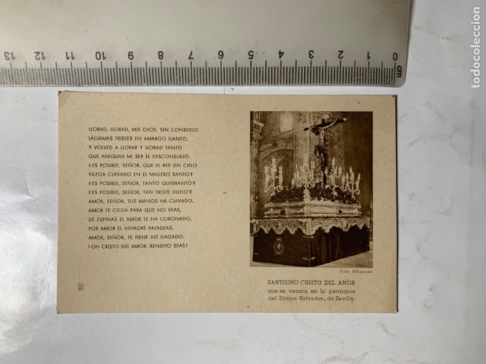 Paper Collecting Others: RECORDATORIO. SANT&Iacute;SIMO CRISTO DEL AMOR. PARROQUIA DIVINO PASTOR. SEVILLA. FOTO ALBARR&Aacute;N.