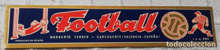 Outros artigos de papel: ANTIGUA ETIQUETA/ OLD ADVERT: NORBERTO FERRER CARCAGENTE FOOTBALL
