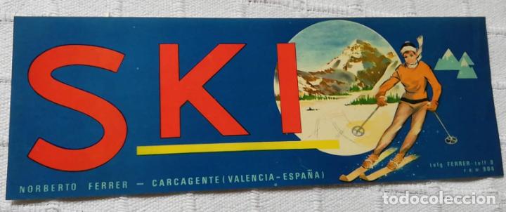 Otros Art&iacute;culos de Coleccionismo en Papel: ANTIGUA ETIQUETA/ OLD ADVERT: NORBERTO FERRER CARCAGENTE SKI