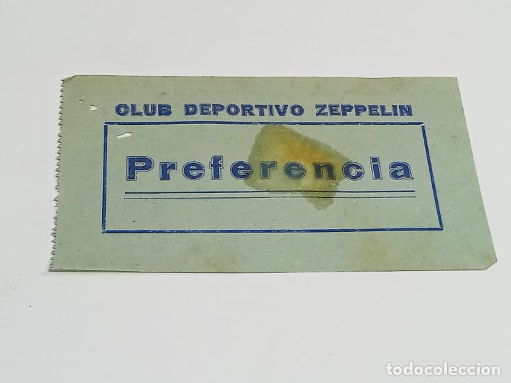 Outros artigos de papel: ENTRADA. CLUB DEPORTIVO ZAPPELIN. PREFERENCIA.