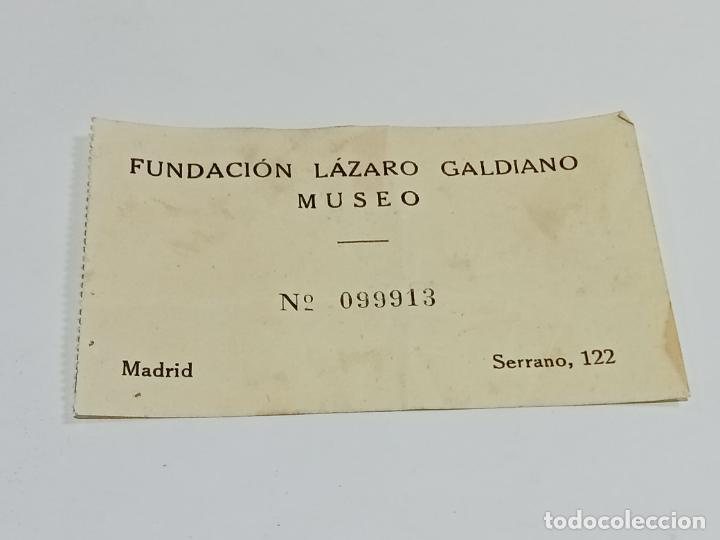 Outros artigos de papel: ENTRADA. FUNDACI&Oacute;N L&Aacute;ZARO GALDIANO MUSEO. MADRID