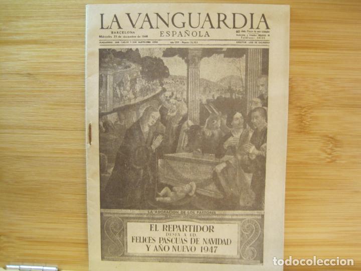 Altri oggetti di carta: LA VANGUARDIA ESPA&Ntilde;OLA-LIBRETO FELICITACION ANTIGUA NAVIDAD 1947-VER FOTOS-(K-6221)