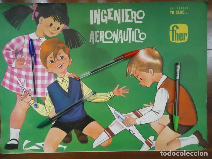 juego desplegable recortable avion fher bilbao aeronautica aviacion aerea juguete infantil egb