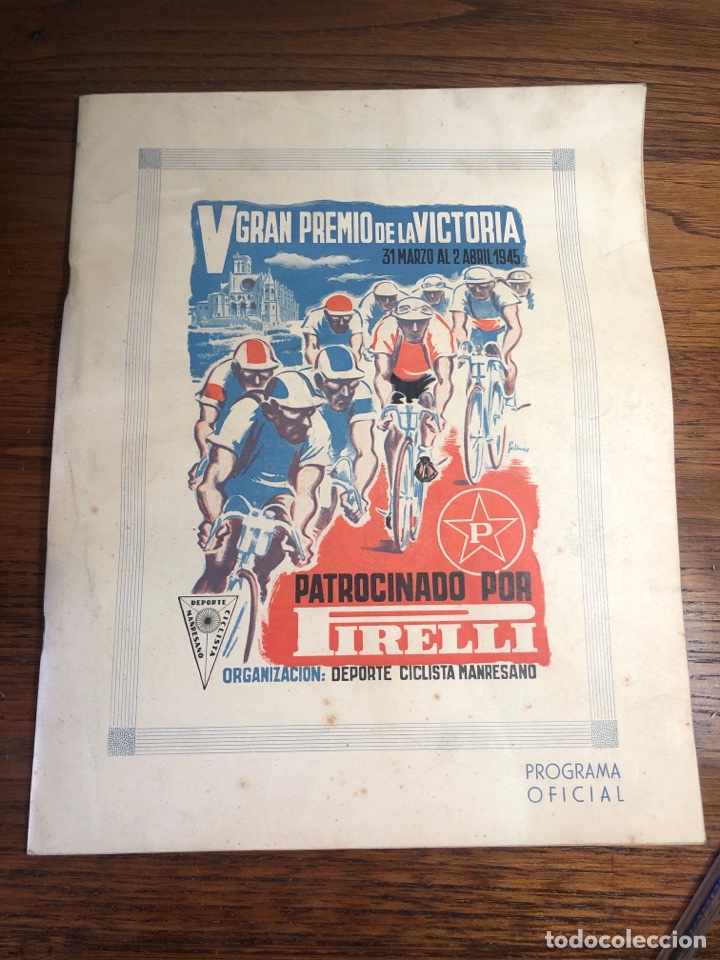 Otros Art&iacute;culos de Coleccionismo en Papel: PROGRAMA MANO V GRAN PREMIO DE LA VICTORIA 1945 CICLISMO MANRESA
