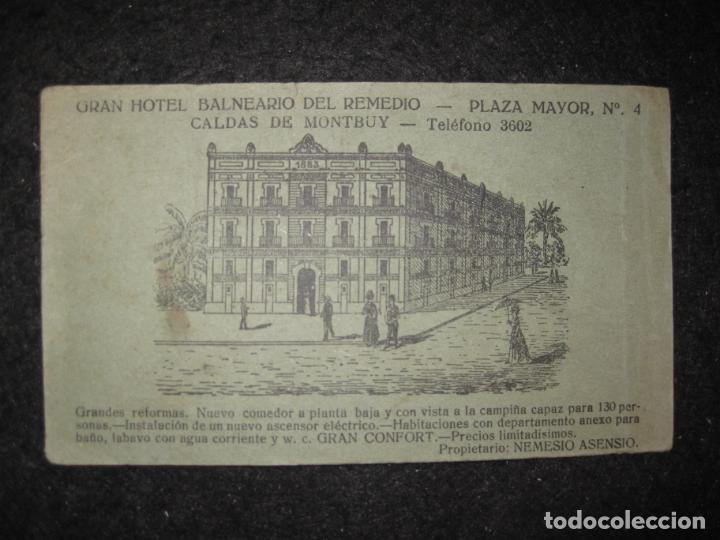 Altri oggetti di carta: CALDAS DE MONTBUY-GRAN HOTEL BALNEARIO DEL REMEDIO-PUBLICIDAD ANTIGUA-VER FOTOS-(91.774)