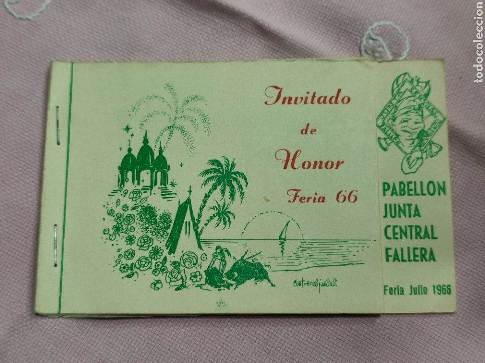 Paper Collecting Others: Invitaci&oacute;n de honor Feria Julio Valencia 1966 Junta Central Fallera Coca Cola