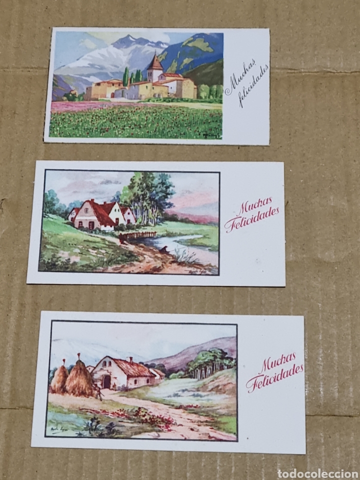 Otros Art&iacute;culos de Coleccionismo en Papel: TARJETAS MUCHAS FELICIDADES A&Ntilde;OS 40 USADAS