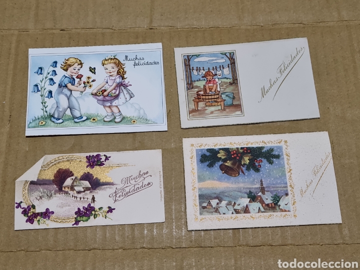 Otros Art&iacute;culos de Coleccionismo en Papel: TARJETAS MUCHAS FELICIDADES A&Ntilde;OS 40 USADAS