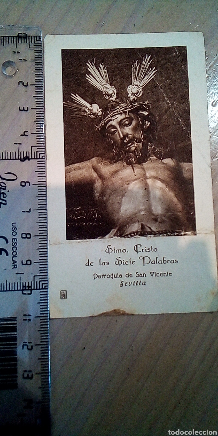 Otros Art&iacute;culos de Coleccionismo en Papel: ESTAMPA SANT&Iacute;SIMO CRISTO SIETE PALABRAS PARROQUIA SAN VICENTE SEVILLA