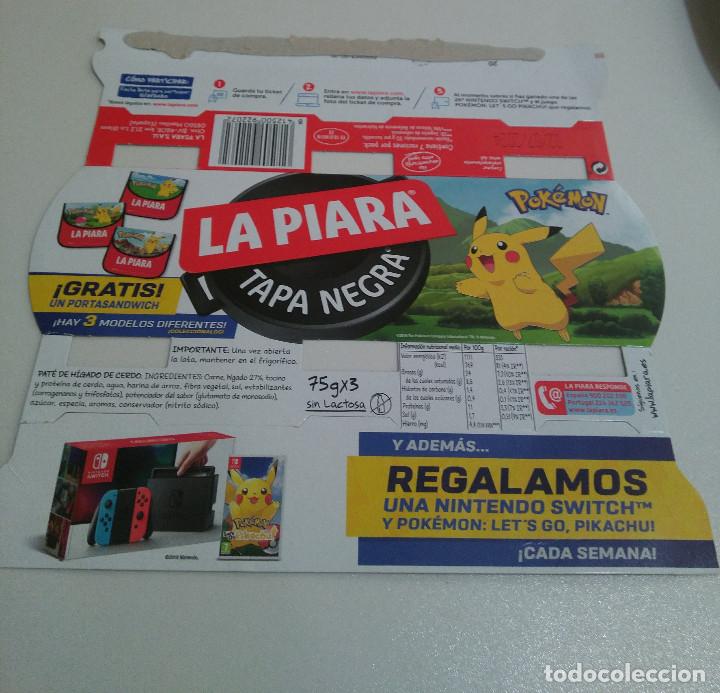 promo de la piara portasandwich porta sandwich pokemon pikachu solo carton pata negra pate