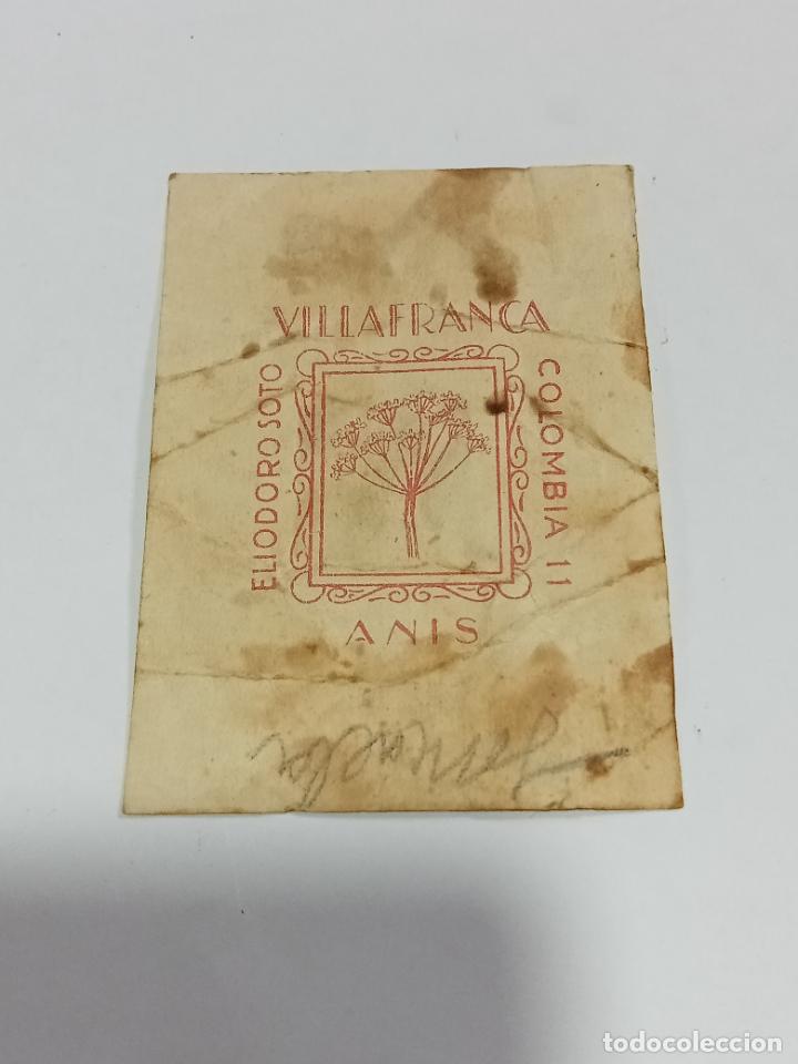 Otros Art&iacute;culos de Coleccionismo en Papel: ANTIGUO ENVOLTORIO DE CARAMELOS. AN&Iacute;S. ELIODORO SOTO. VILLAFRANCA. 6.5 X 9 CM