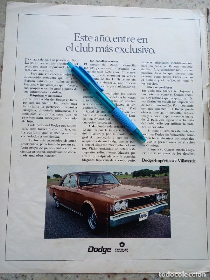 Otros Art&iacute;culos de Coleccionismo en Papel: PUBLICIDAD AUTOMOVILES VINTAGE ANUNCIO DE DODGE CHRYSLER ESPA&Ntilde;A. 1972. 34X26 CM